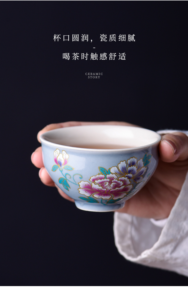 The Story of pottery and porcelain cups for jingdezhen ceramic masters cup Japanese kung fu tea tea set small sample tea cup