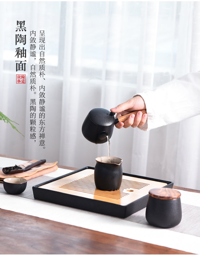 The Story of pottery and porcelain tea set suit small home sitting room tea tray teapot tea tea light key-2 luxury box kung fu tea set