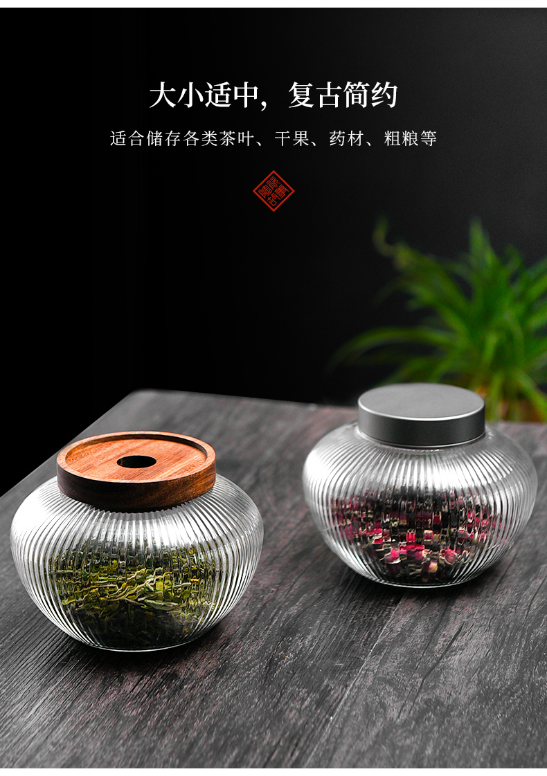 Ceramic story fireflies glass tea seal moisture storage jar jar of portable travel home tea storage tanks