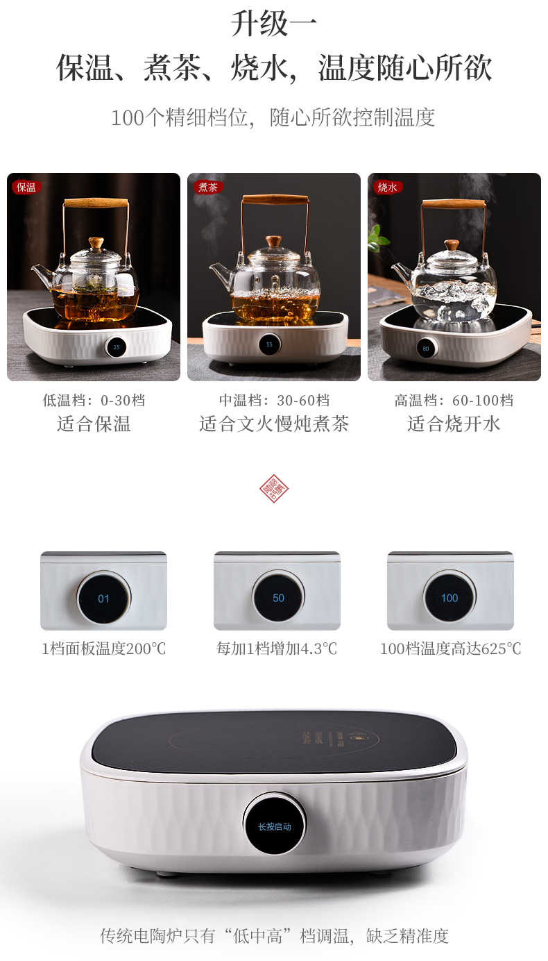 Electric TaoLu household tea stove glass tea kettle boil tea stove automatic small boil tea teapot steamer suits for