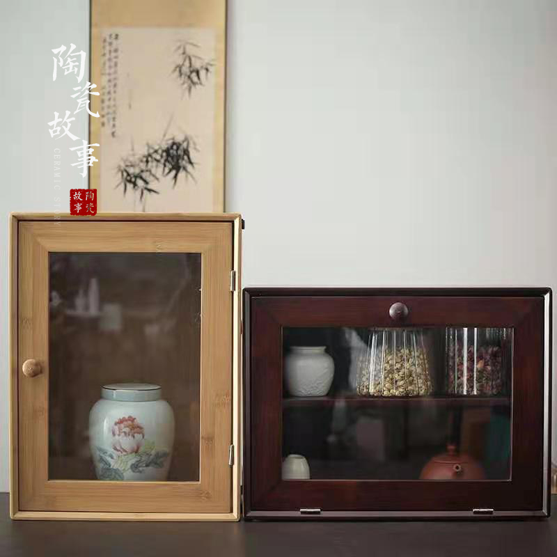 Story of pottery and porcelain tea set show the receive ark of black walnut real wood dust tank water tank of the sitting room of the new Chinese style tea table