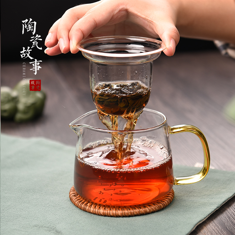 Ceramic heat - resistant glass Ceramic teapot cover story tea separation from the teapot small teapot set