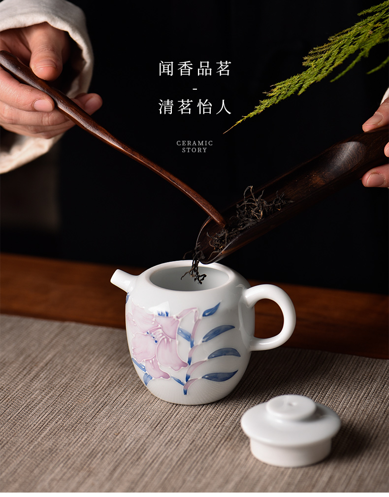 The Story of pottery and porcelain tea set home sitting room office to receive a visitor of a complete set of Chinese kung fu tea teapot the teapot