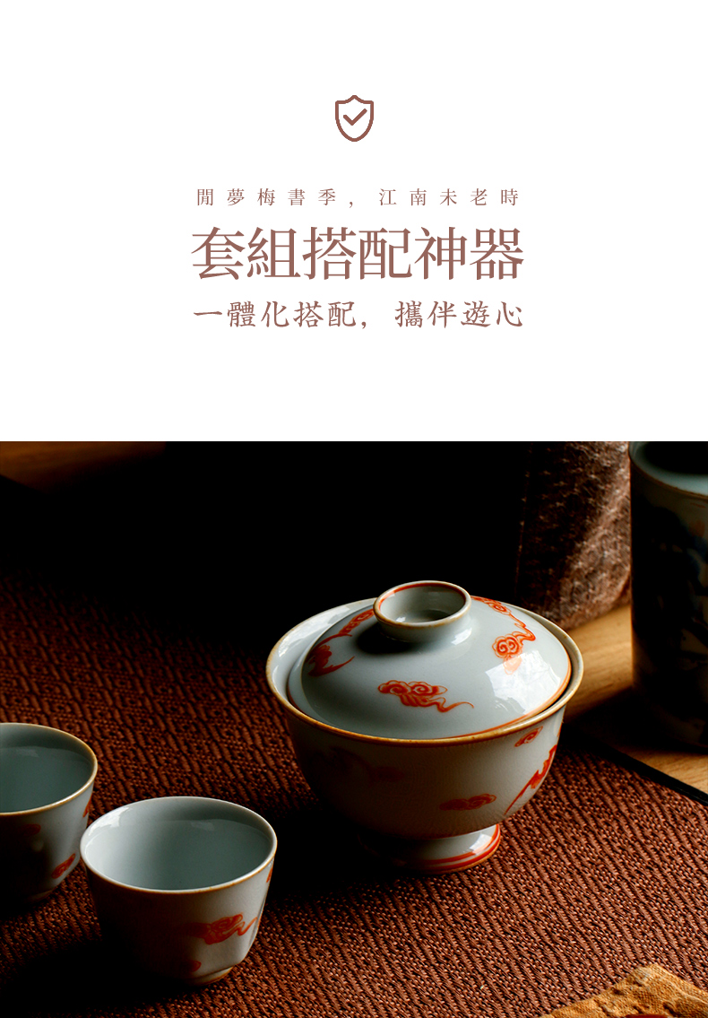 High - end checking hand - made ceramic story town tureen three tureen single best tureen, good fortune