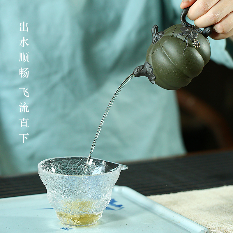 Yixing are it by the manual undressed ore chlorite pumpkin teapot kung fu tea set home outfit
