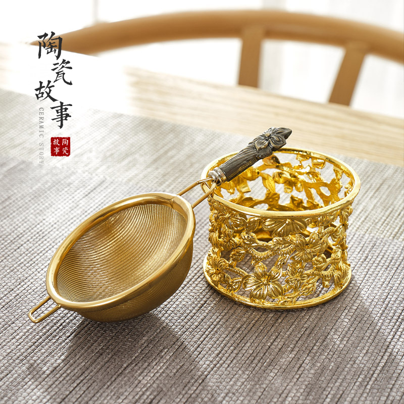 Ceramic story tea sets accessories 6 gentleman) filter pu - erh tea knife ChaZhen clip tea spoon