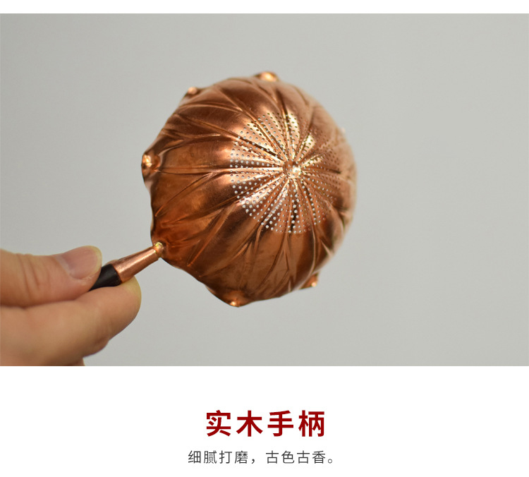 Ceramic story pure copper copper) filter tea strainer creative Japanese zen kung fu tea accessories