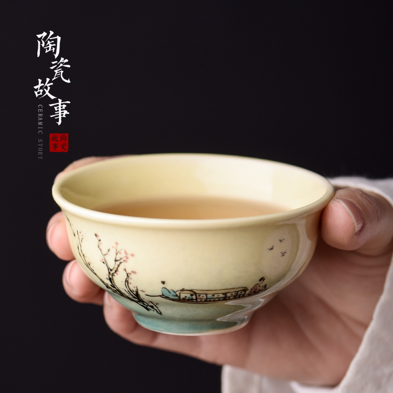 The Story of pottery and porcelain cups for jingdezhen ceramic masters cup Japanese kung fu tea tea set small sample tea cup