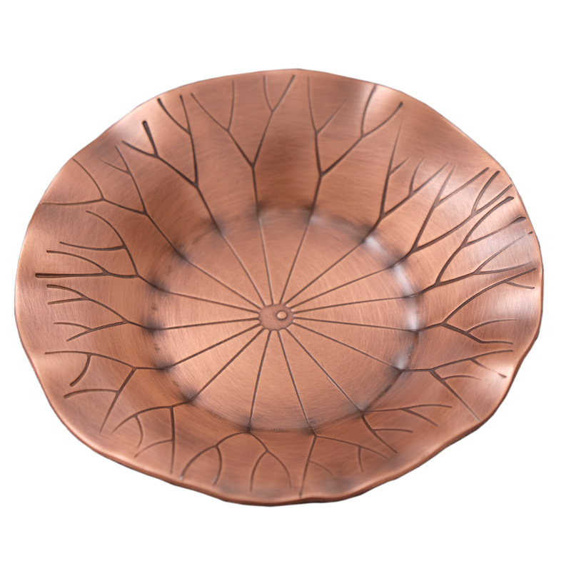 Copper pure Copper cup mat sample tea cup saucer ceramic story Japanese tea taking insulation prevent hot kung fu tea accessories