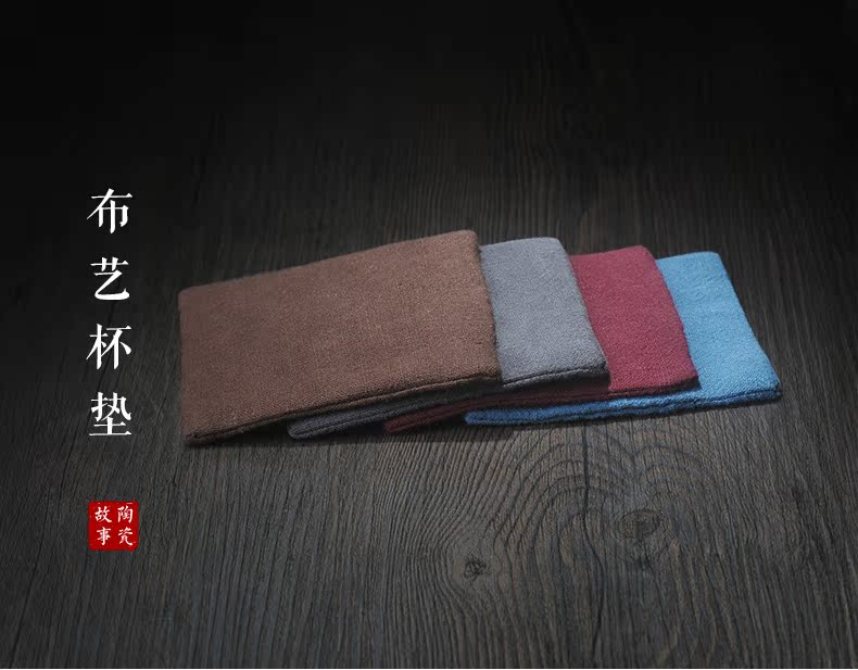 Câu chuyện gốm sứ coaster vuông cốc trà khay pad pad cách nhiệt Kung Fu trà phụ kiện trà đạo bằng không - Trà sứ bình giữ nhiệt pha trà