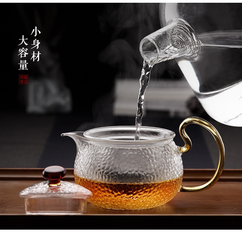 Glass teapot filtering teapot thickening heat - resistant high - temperature home tea sets electric TaoLu boiled tea, black tea