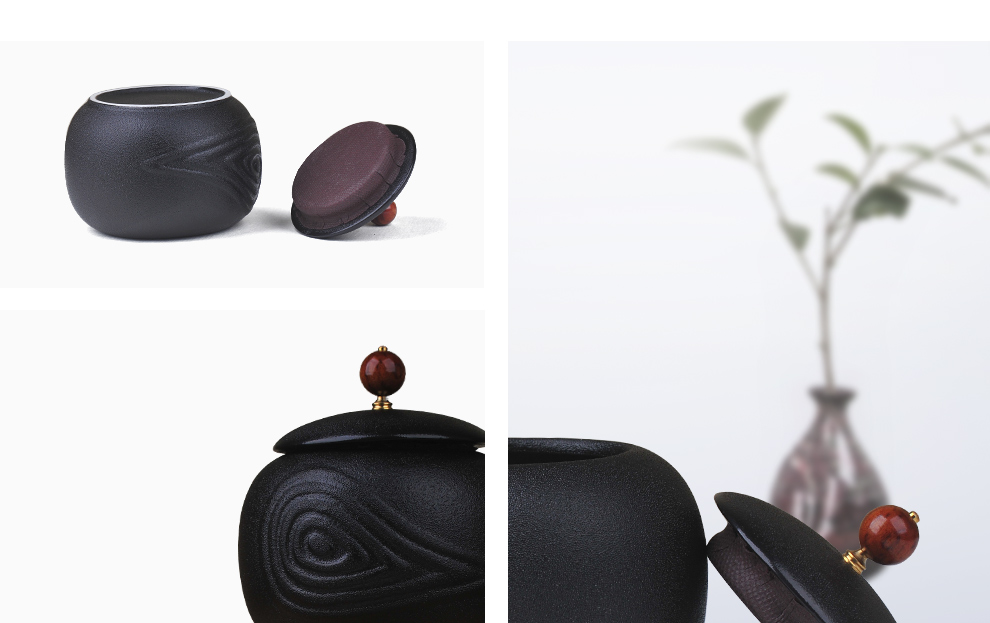 Members of the ceramic portable small pu 'er tea canister travel wake sealed tank tea box of kung fu tea set