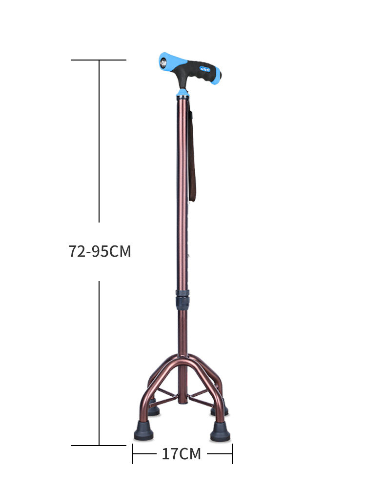 Elderly Crutches, Four-Legged Non-Slip Walking Sticks, Special Walking Sticks for the Elderly, Four-Corner Lightweight Aluminum Alloy Telescopic Walking Sticks