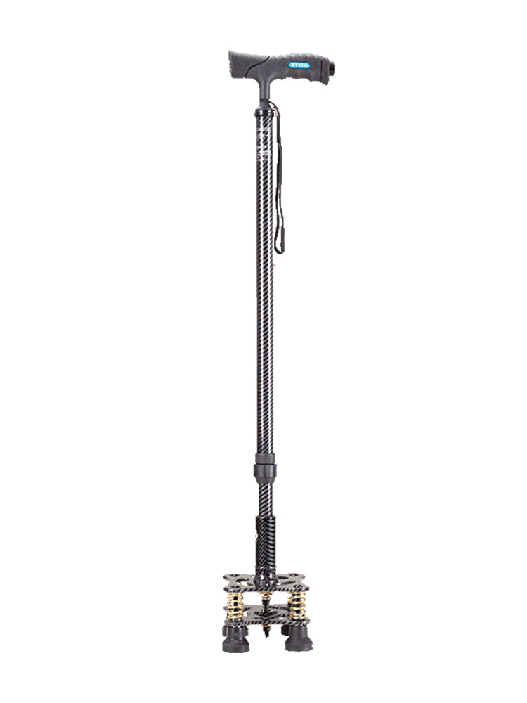 Cane for the Elderly, Non-Slip, Four-Legged, Lightweight, Special for the Elderly, Telescopic, Four-Legged, Aluminum Alloy, Shock-Absorbing Walking Stick, Anti-Fall Cane