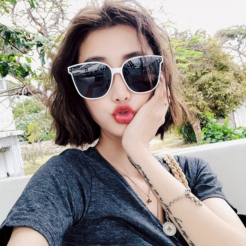 Sunglasses women's 2021 new retro ins net red with sunglasses women's big face is thin and versatile fashion