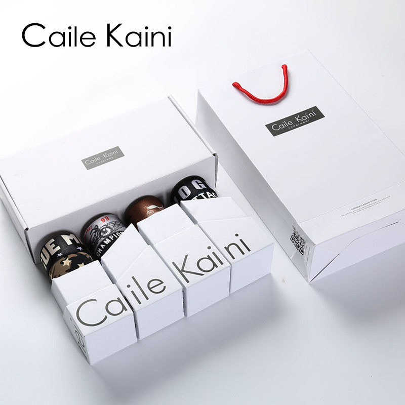 Cailekaini men's panties men's boxers cotton thin breathable summer four corners boys 2021 new model