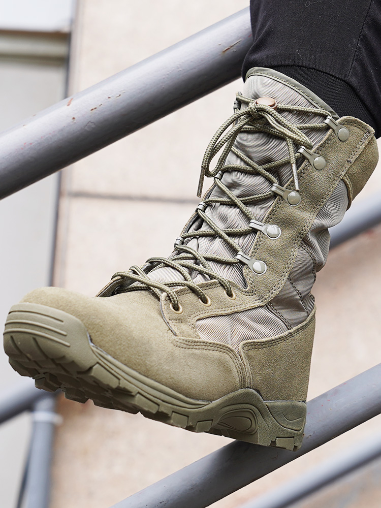 Summer high-gang zipper combat boots breathable boots training leisure mountaineering boots desert tactical sports outdoor boots