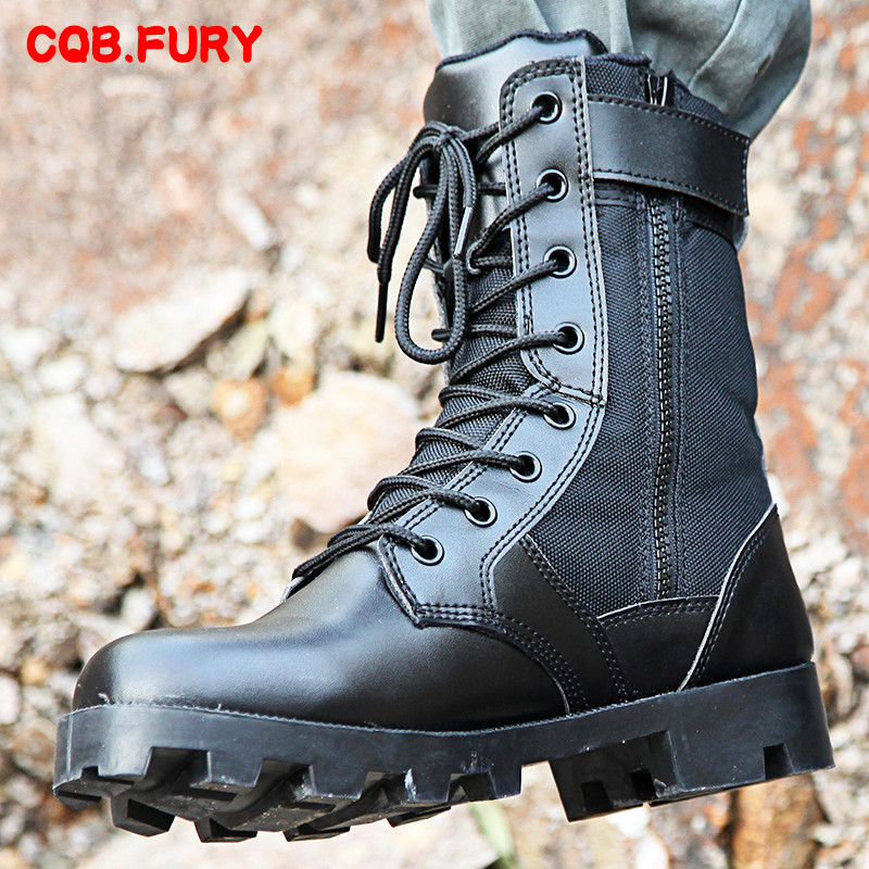 Spring high cylinder breathable bracelet Martin boot Overalls combat boots Climbing Boots Land War Boots For Training Boots Tactical Desert Boots