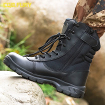 Summer high-top zipper ultra-light combat boots Mens special forces military boots Tactical boots Desert training Marine hiking boots