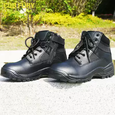 Winter tube breathable ultra-light combat boots male zipper Special Forces boots tactical desert land combat training boots military fans boots