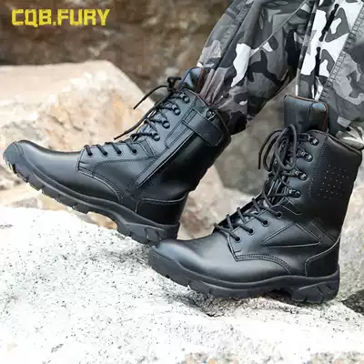 Autumn tall zipper ultra-light combat boots Special forces breathable military fans boots tactical boots desert land boots hiking boots