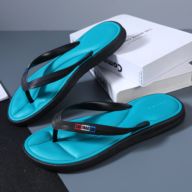 Men's slippers Summer new minimalist personality Trampled on Herringbone Drag Trendy Casual 100 Hitch Soft Bottom Beach Sandals