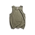 Ami cotton tay áo vest Áo thun nam thương hiệu thủy triều in màu rắn Nhật Bản mùa hè retro - Áo vest cotton Áo vest cotton