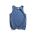 Ami cotton tay áo vest Áo thun nam thương hiệu thủy triều in màu rắn Nhật Bản mùa hè retro - Áo vest cotton Áo vest cotton