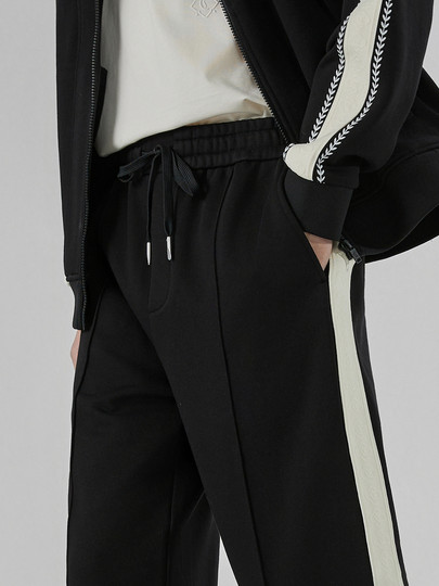 Pantalones de punto rectos y sueltos de carabina para hombre, novedad de primavera 2026, pantalones deportivos retro informales