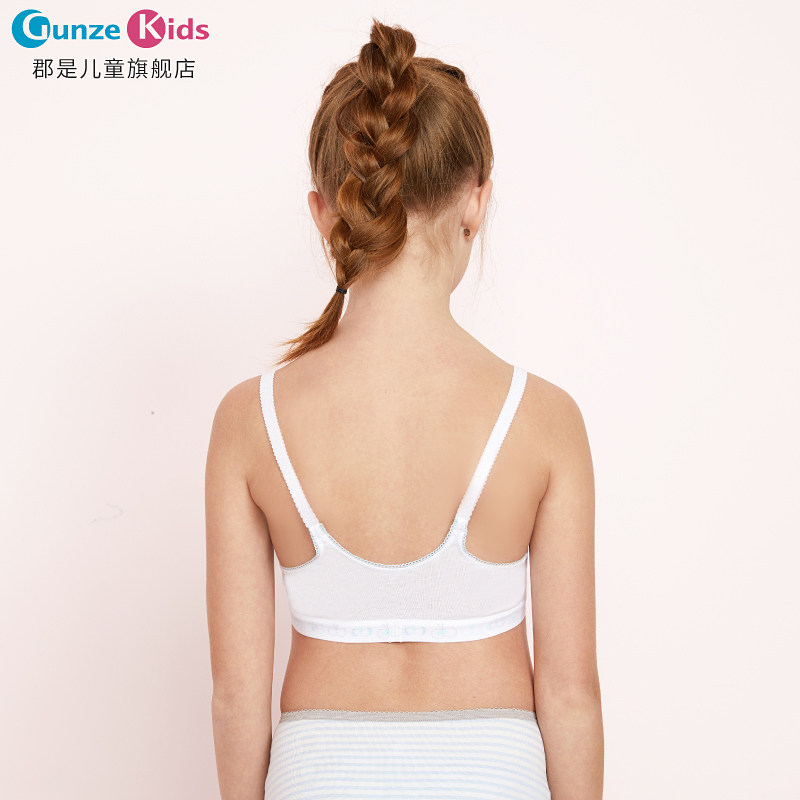 Gunzekids County is a young girl's bra cotton student underwear girl's strapless camisole