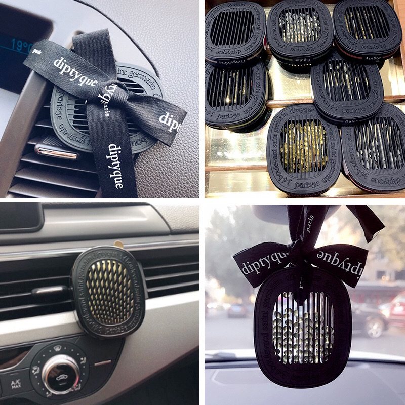 Diptyque car-mounted Diptyque aromatherapy fragrance car hanging diffuser berry supplement package to send counter ribbon