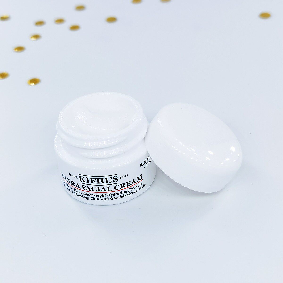 Two bottles of Kiehls Kiehl's high moisturizing cream sample 7ml dry skin hydrating American dogfish