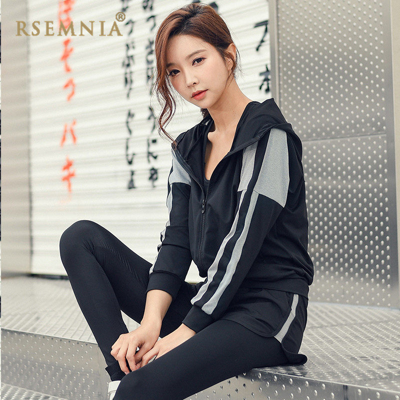 Rsemnia Korean Version New Yoga Suit Sports Suit Women Fashion Easy Morning Running Professional Fitness Suit Tide
