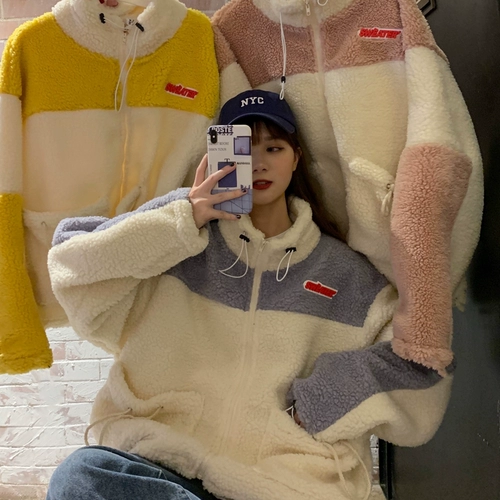 Брендовая толстовка, утепленная куртка, оверсайз, в корейском стиле