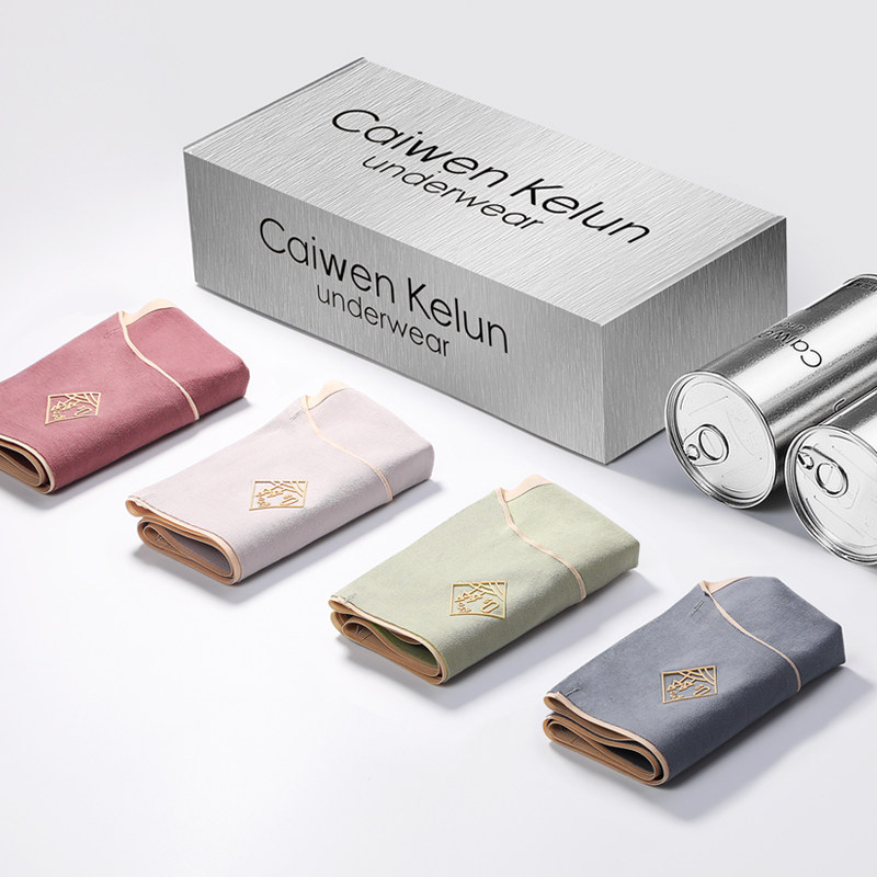 Lady Caiwenkelun Lady Triangle Briefs Female Pure Cotton Female antibacterial breathable No-scratched girls mid-waist shorts