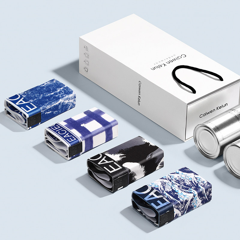 Men's panties men's cotton Modal crotch boxers breathable boxer briefs youth tide personality print νckν