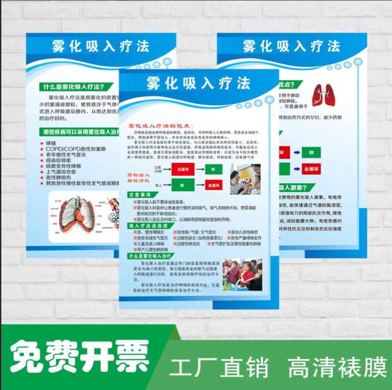 Hospital Clinic Health Center Children's Nebulization Inhalation Therapy Wall Chart Advertising Poster Wall Sticker Hospital Clinic Health Center Children's Nebulization Inhalation Therapy Wall Chart Advertising Poster Wall Sticker