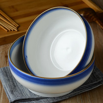 Ceramic saliva chicken Big Bowl ceramic Big Noodle Bowl sauerie Fish Kitchen boiled fish basin soup bowl Bowl and soup basin