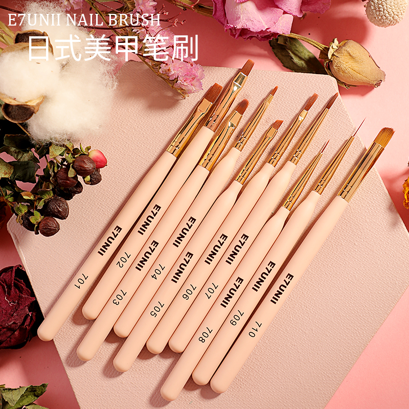 Nail Art Brush Set A full set of Japanese-style professional painting and drawing pens, dimming, carving, painting, and flower function point drill pen tool