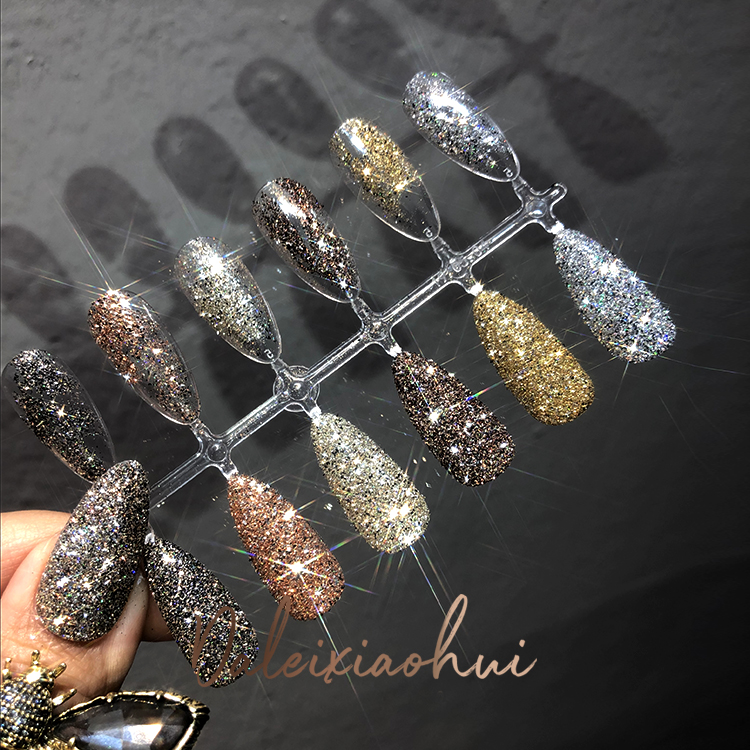 Broken Drill Powder Meme Pops New Diamond Micro Drill Crystal Drill Powder Super Shiny Reflective Trampoline Pink Nail Shiny Piece