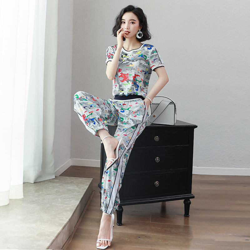 High-end Brands Sportswear Suit Women Summer 2022 New Fashion Casual Foreign Pie Trendy Two Sets Slim