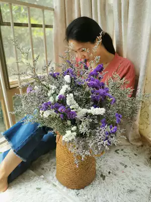 Forget-me-not dried flower bouquet Yunnan natural dried flower real flower floral diy living room decoration flower crystal grass starry sky