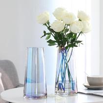 Simple modern light luxury glass vase transparent hydroponic vase Nordic living room table home decorations ornaments