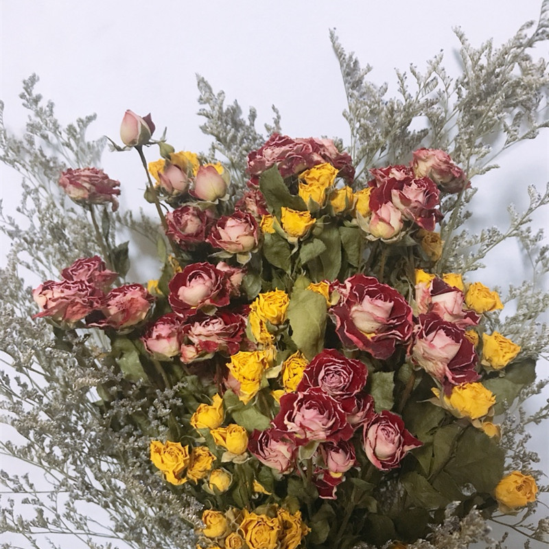 Sun Natural Rose Dry Flower Real Flower Air-dried Flower Suit Evergreen Flower Bulls family home Decorative Pendulum
