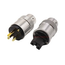 Special offer at the end of the year for fever-grade American K type power plug Aluminum alloy high-end plug American standard