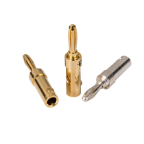 Pure copper gold-plated banana plug welding-free audio amplifier terminal post speaker speaker line banana head