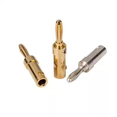 Pure copper gold-plated Banana plug no welding audio power amplifier terminal horn Horn Cable banana head