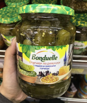 Russian supermarket purchases Russian honey sweet and sour cucumber canned vegetables canned pickled cucumber pickles