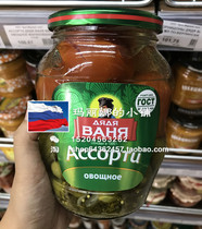 Russian supermarket fresh small persimmon pickled cucumber canned vegetables pickled vegetables appetizer