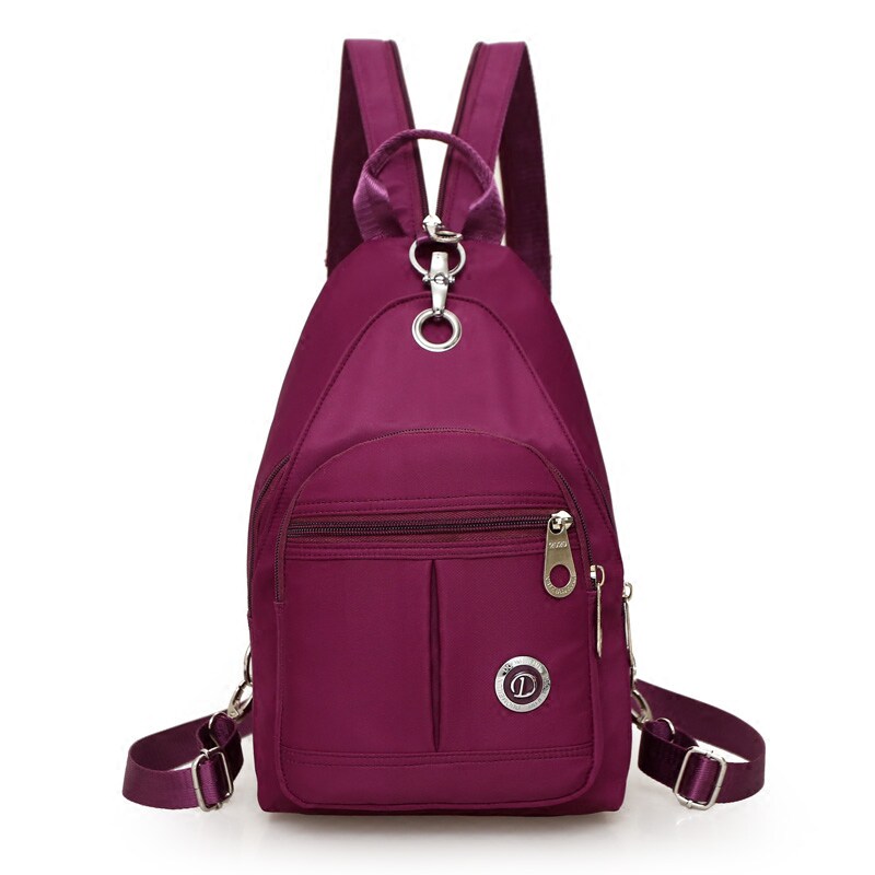 Backpack female Korean version 2021 new trendy mini ladies oblique bag nylon Oxford cloth small backpack dual-purpose chest bag